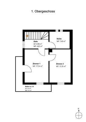 Grundriss 1. Obergeschoss