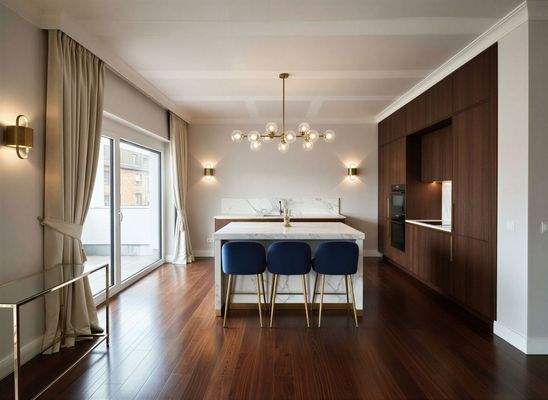 Offene Küche mit Wohnzimmer