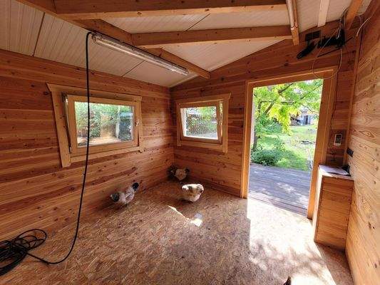 Gartenhütte innen