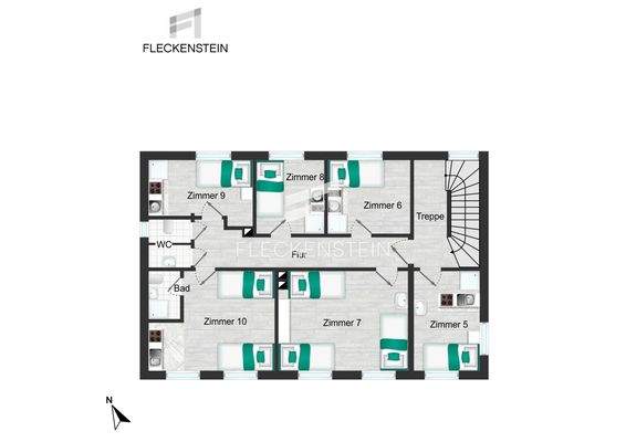 Grundriss Vorderhaus 2OG