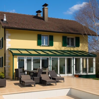 großer Wintergarten, Aussichtsterrasse, Pool