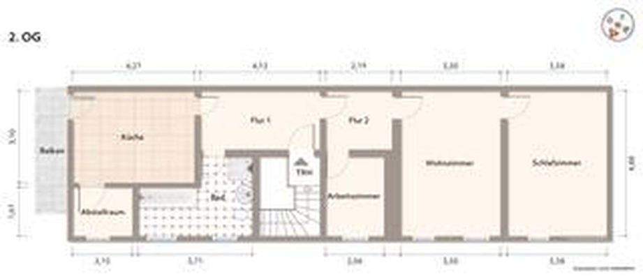 Grundriss der Wohnung