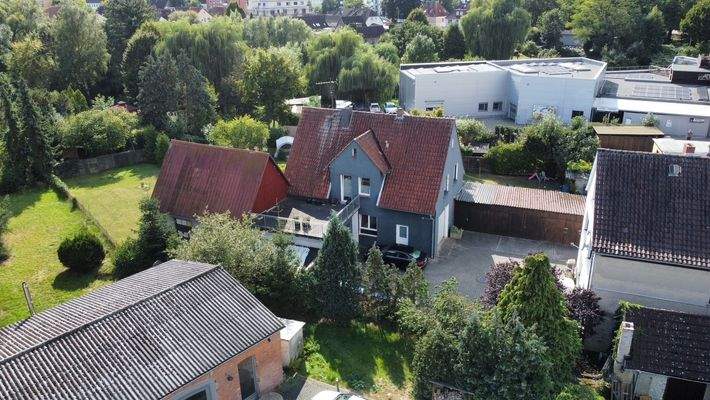 Seitenansicht Hinterhaus mit Halle