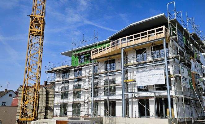 Neubauprojekt Grüne Mitte - Fassade Süd