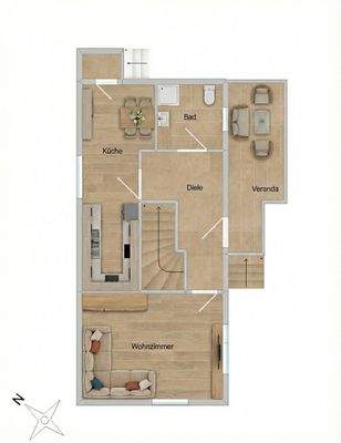 Grundriss EG ca. 41,82 m²