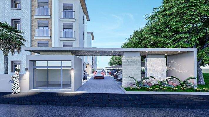 Flats in a Project with a Pool Near the Airport in Antalya