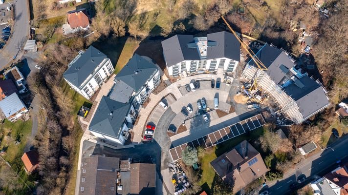 Vogelperspektive Gesamtprojekt Bautenstand 02.2025