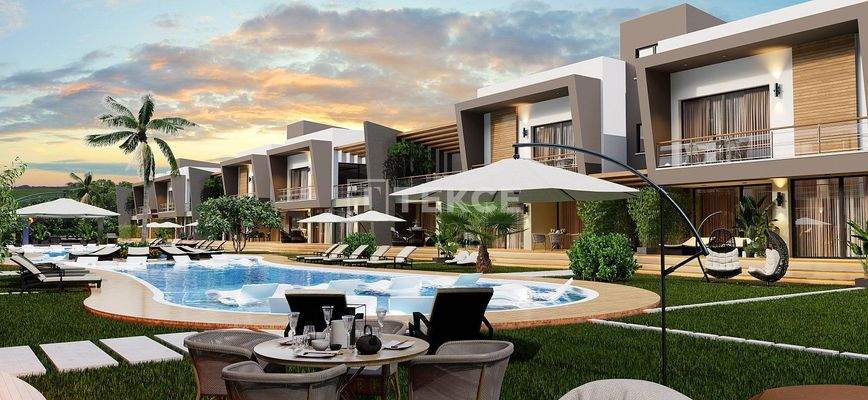 2+1 Apartments with Gardens and Terraces in North Cyprus