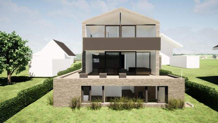 Visualisierung Frontansicht Architektenplanung