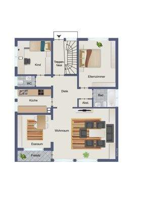 Grundrissskizze Obergeschoss