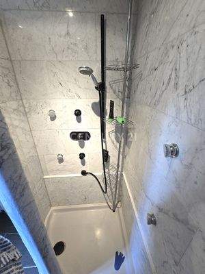 Duschbereich der Dusche im OG.