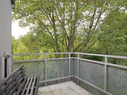 Blick auf den Schlafzimmer-Balkon