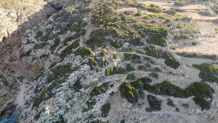 Kreta, Plaka: Erstklassiges Strandgrundstück mit Panoramablick zu verkaufen
