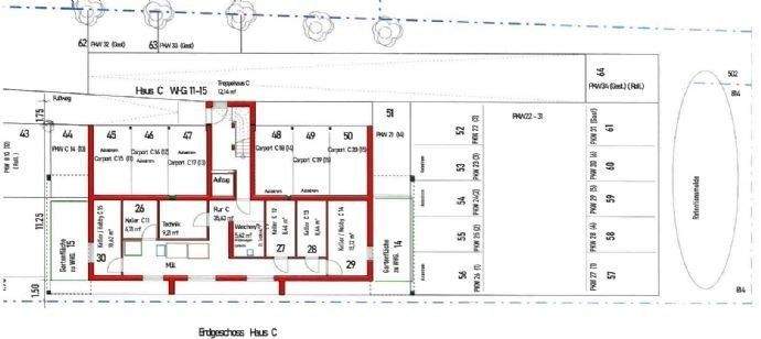 Erdgeschoss mit Keller und KFZ-Stellplätzen