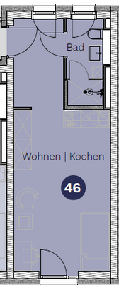 Grudnriss größerers Appartment