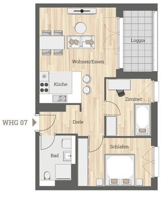 Grundriss Whg. Nr. 7