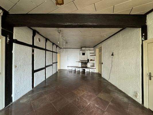 Wohndiele mit Kaminofen