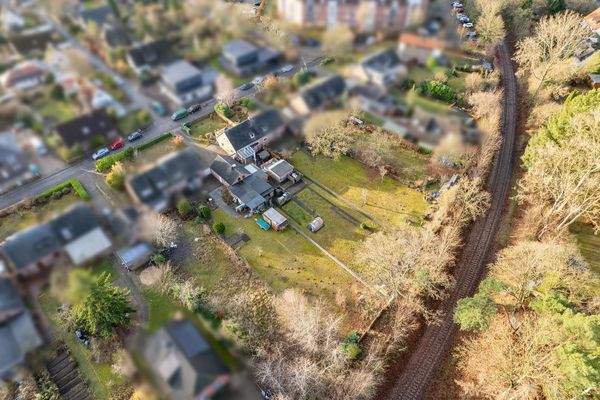 Luftansicht Rückgarten