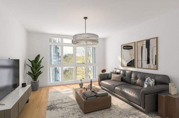 Wohnzimmer mit virtuellem Staging 