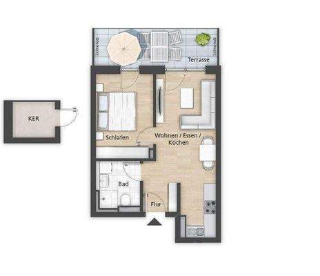 Grundriss E1-02-08 WE 99