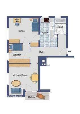 Grundriss - nicht maßstabsgetreu