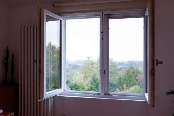 Ausblick aus dem Badezimmer