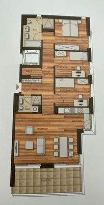 Wohnungsgrundriss mit Balkon