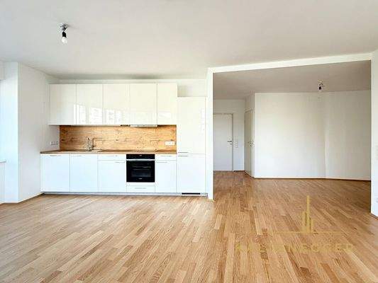 Blick von Wohnküche zum offenen Vorraum