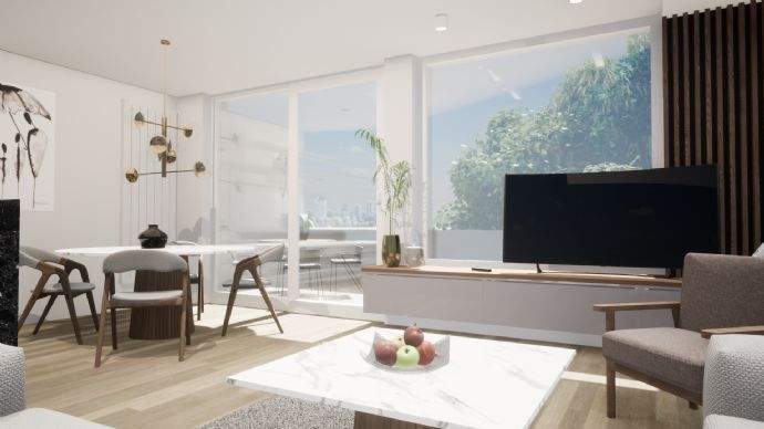 Wohnzimmer mit Essbereich