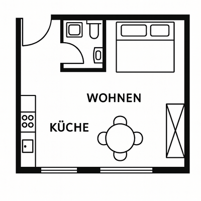 Grundriss (nicht maßstabsgetreu)