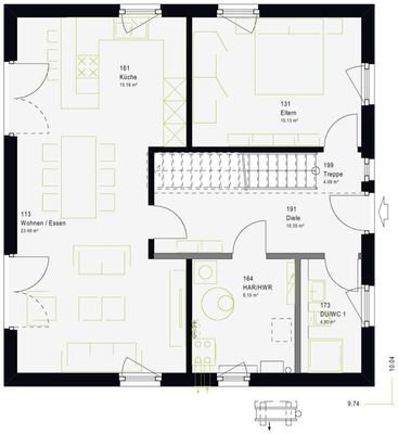 Grundriss Erdgeschoss LFS 15.01.S