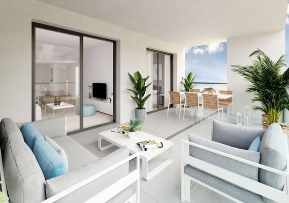 Terrasse Eckwohnung 2.OG