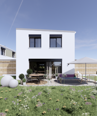 abschließbarer Durchgang vom Carport zum Garten