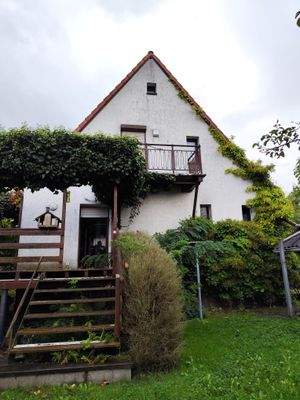 Sicht auf Balkon und Terrasse