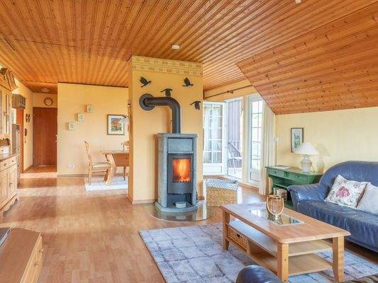 Kaminofen im Wohnraum