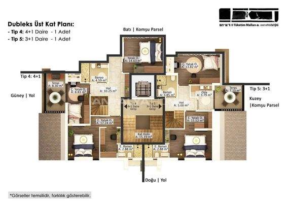 Newly-Built Flats in a Complex in Muratpasa Antalya