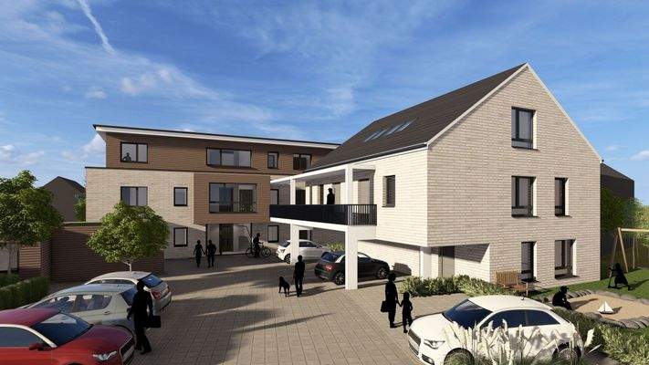 Wohnen auf 2 Ebenen im vorderen Gebäude des Wohnensembles