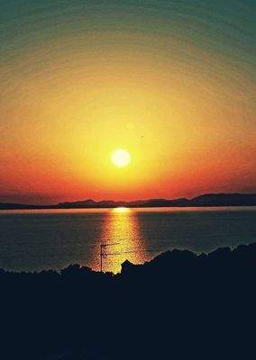 Meerblick mit Sonnenuntergang