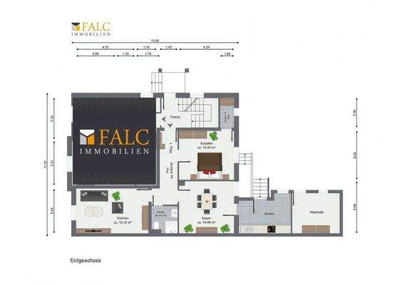 Grundriss Erdgeschoss Wohnung 1