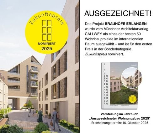 Die BRAUHÖFE erscheinen im Jahrbuch Ausgezeichneter Wohnungsbau