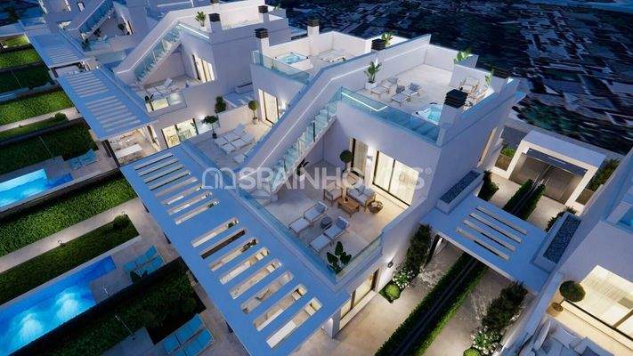 Luxury 3-Bedroom Houses in A Beachfront Project in Los Alcazares