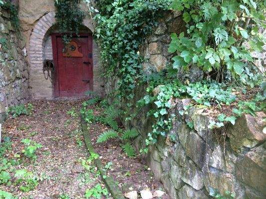 Wine cellar entrance (we the two winecellars)
