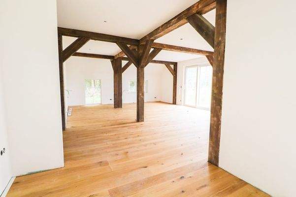 Offener Wohn-, Ess- und Kochbereich