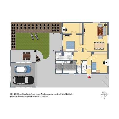 2D-Grundriss, Erdgeschoss