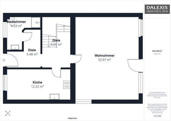 Grundrissplan Erdgeschoss