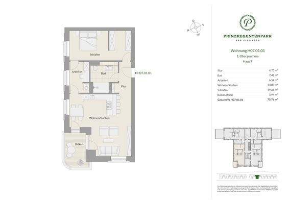 Grundriss Haus 7 - H07.01.01