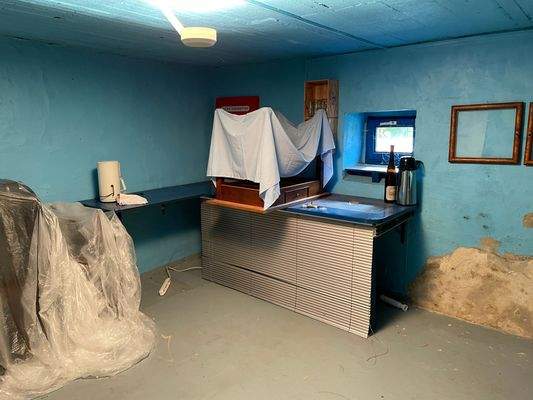 Außen - Küche in der Scheune 