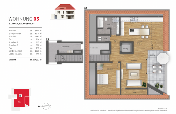 Grundriss Penthouse