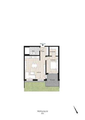 GRUNDRISS WOHNUNG 02