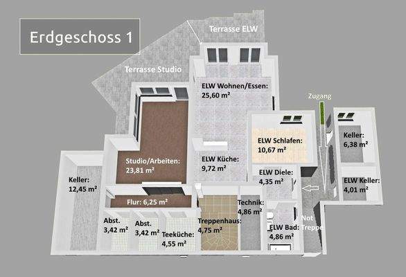 Erdgeschoss 1  mit ELW